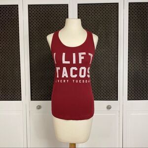 I Lift Tacos Every Tuesday Racerback Workout Athletic Tank Fifth Sun Size Small